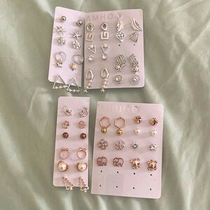 30 Pairs Assorted Earrings (Studs)